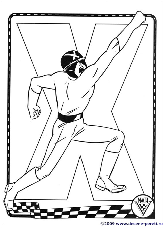 speed racer desene colorat